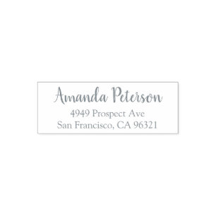 Sello Automático Marca de nombre y dirección Sencillo guión moderno