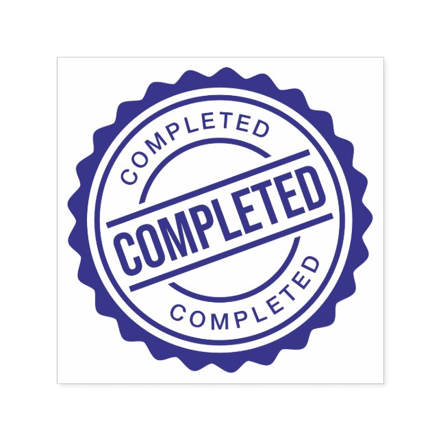 Sello Automático Marca de verificación completada (Diseño)