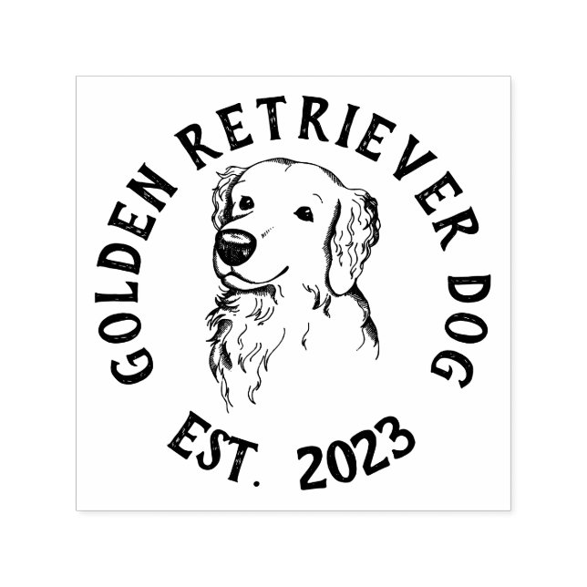 Sello Automático Marcado de perro Retriever Dorado (Diseño)
