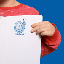 Marcador personalizado de caracol divertido con au