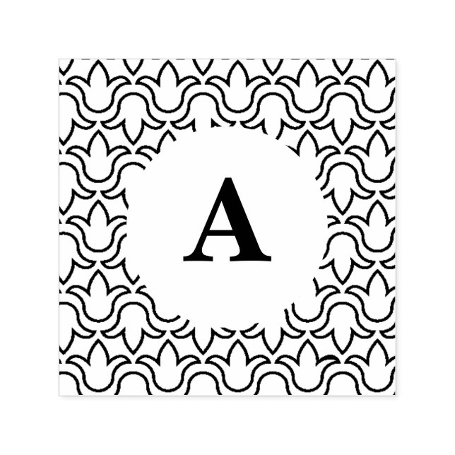 Sello Automático Marco decorativo floral moderno (Diseño)