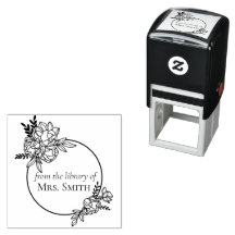 Marco floral Rosa de la biblioteca de