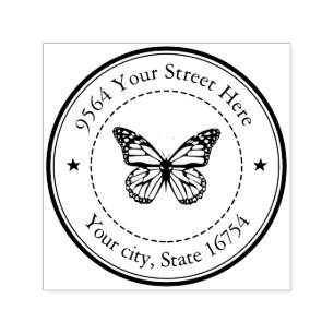 Sello Automático Mariposa Monarca, Dirección Personalizada 