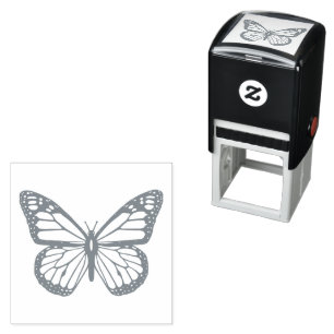Sello Automático Mariposa negra y blanca