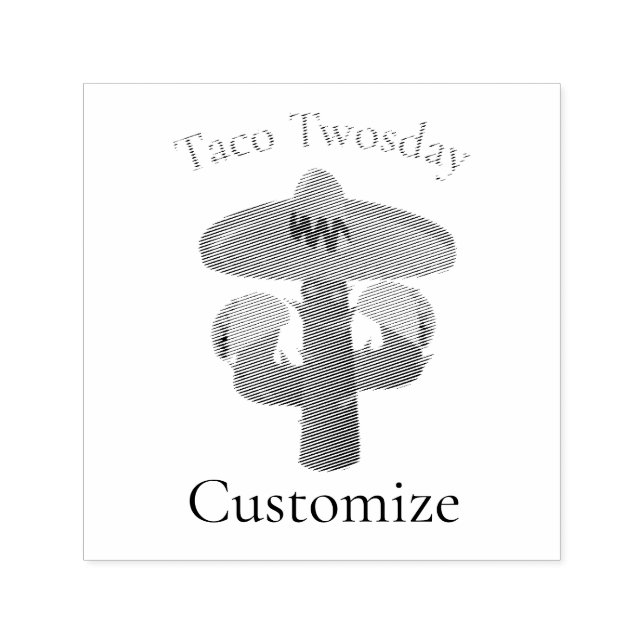 Sello Automático Martes Taco Saguaro Cactus Thunder_Cove (Diseño)
