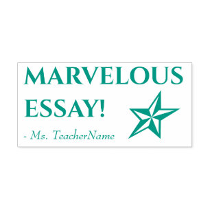 Sello Automático "¡MARVELOUS ESSAY!" + Nombre del profesor Personal