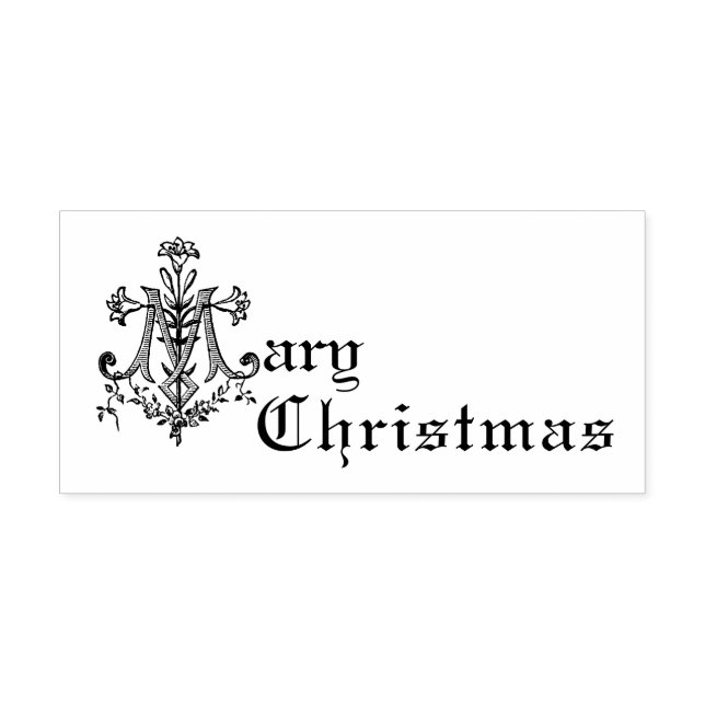 Sello Automático Mary Navidades Cruz de la Virgen María Católica (Diseño)