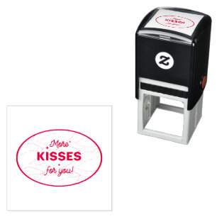 Sello Automático Más Besos Para Ti Letra Labios Rojos