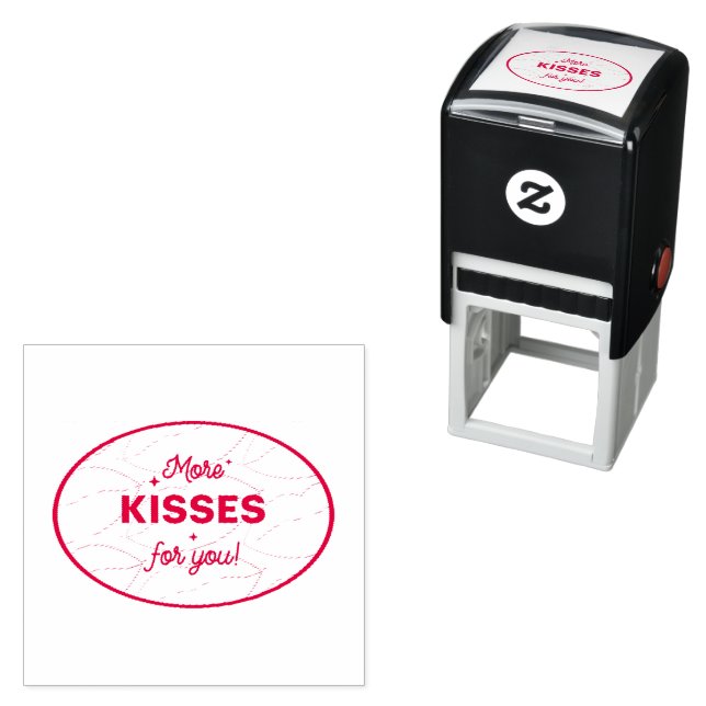 Sello Automático Más Besos Para Ti Letra Labios Rojos (In Situ)