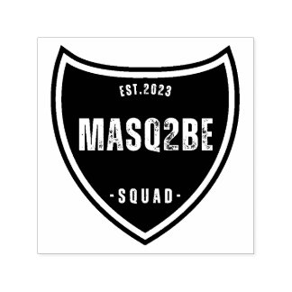 Sello Automático "Masq2Be font design 12"