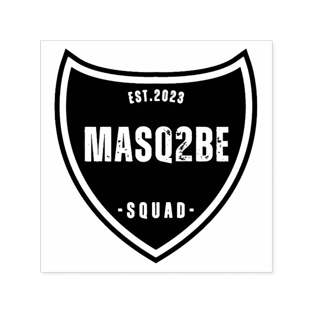 Sello Automático "Masq2Be font design 12" (Diseño)
