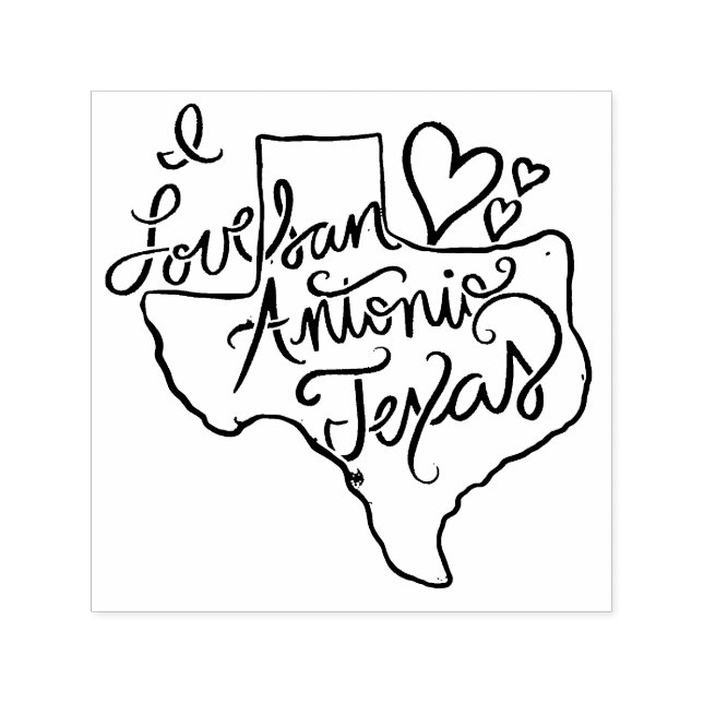 Sello Automático Me encanta San Antonio Texas (Diseño)