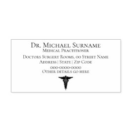Sello Automático Médicas Profesionales de la medicina DIY caduceus