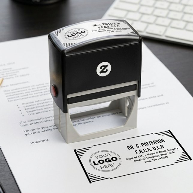 Sello Automático Médico Profesional de la Salud Personalizado (Medical Doctor Health Professional Personalized Self-inking Stamp
)