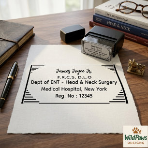 Sello Automático Médico Profesional de la Salud Personalizado