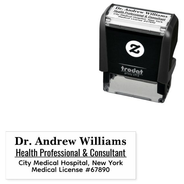 Sello Automático Médico Profesional de la Salud Personalizado (In Situ)