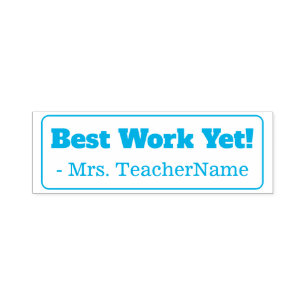 Sello Automático "¡Mejor Trabajo Todavía!" + Nombre del Profesor Pe