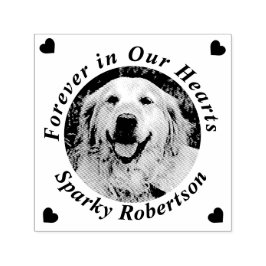 Sello Automático Memorial Heart Add Name Photo