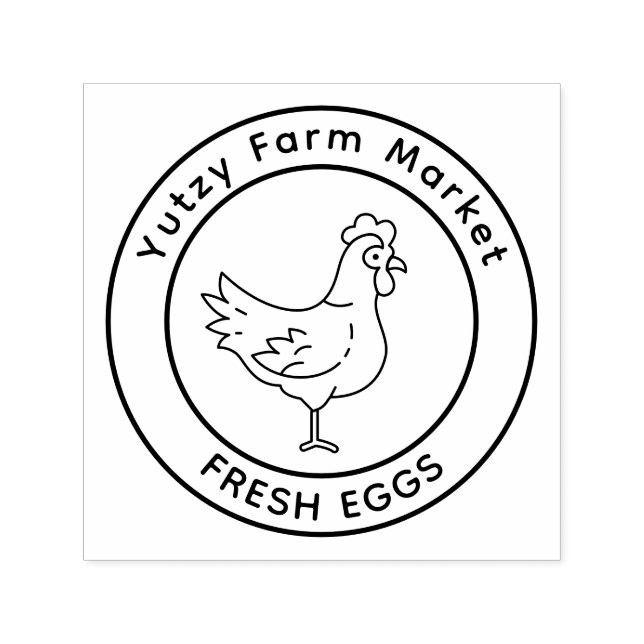 Sello Automático Mercado de granja de pollos pequeños (Diseño)