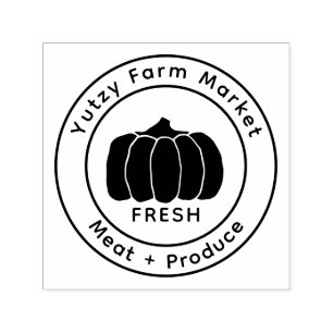 Sello Automático Mercado de la Granja Pequeña Calabaza