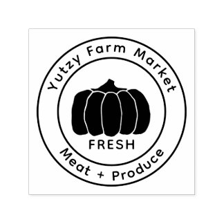 Sello Automático Mercado de la Granja Pequeña Calabaza