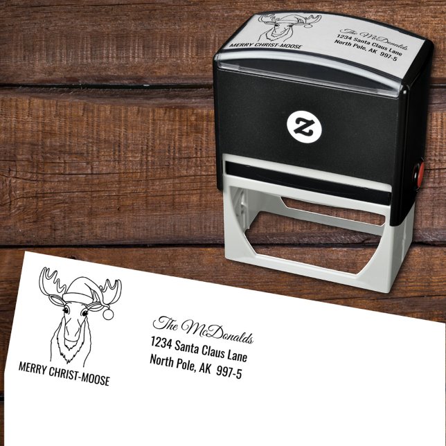 Sello Automático Merry Christ-Moose con dirección de retorno de San (Subido por el creador)