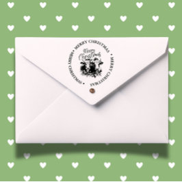 Sello Automático Merry Christmas Country Cow