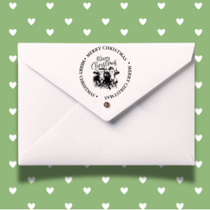 Sello Automático Merry Christmas Country Cow