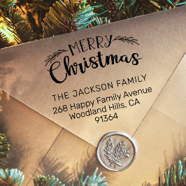 Sello Automático Merry Christmas Return address