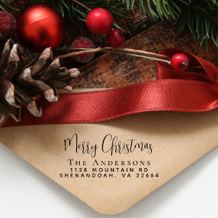 Sello Automático Merry Christmas Return Address