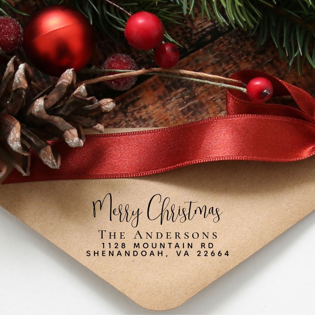 Sello Automático Merry Christmas Return Address (Subido por el creador)
