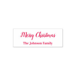 Sello Automático Merry Christmas Script with Name Text Template