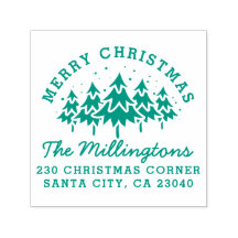 Merry Christmas Tree Script Name & Return Address