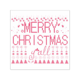 Sello Automático Merry Christmas Y'all Ugly Sweater