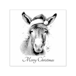Sello Automático Merry Little Navidades Donkey, personalizado