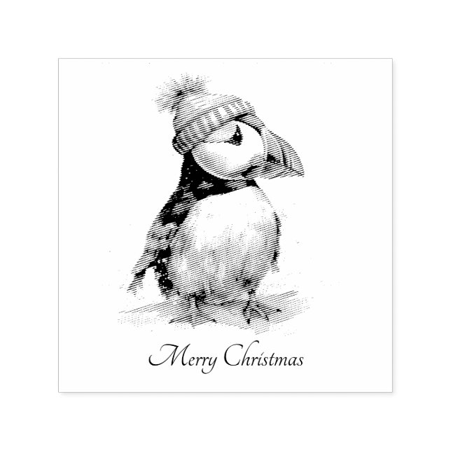 Sello Automático Merry Puffin, personalizado (Diseño)