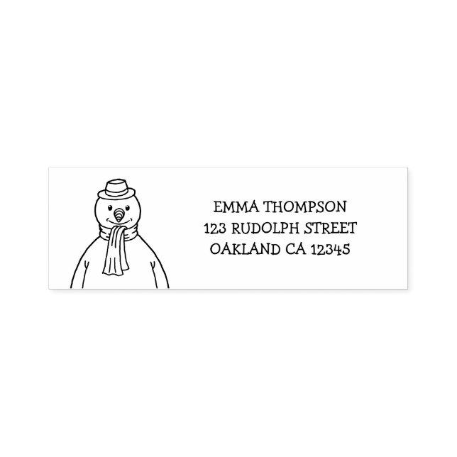 Sello Automático Merry Snowman (Diseño)