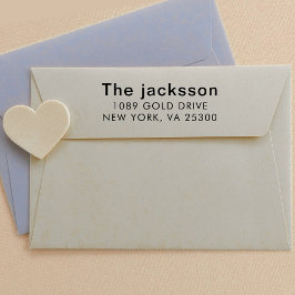 Sello Automático Mínima tipografía moderna Nombre Devolver direcció