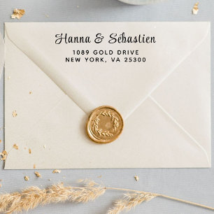 Sello Automático Mínima tipografía moderna Nombre Devolver direcció