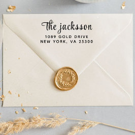 Sello Automático Mínima tipografía moderna Nombre Devolver direcció