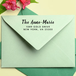 Sello Automático Mínima tipografía moderna Nombre Devolver direcció