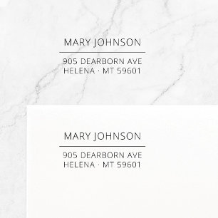 Sello Automático Minimal Elegant Typographic Return Address 06.