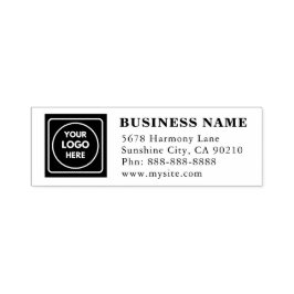 Sello Automático Minimalist Business Logo Custom Return Address 