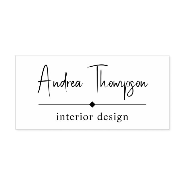 Sello Automático Minimalist Casual Script Serif Business (Diseño)