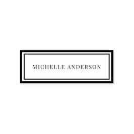 Sello Automático Minimalist Elegant Double Boarder Name