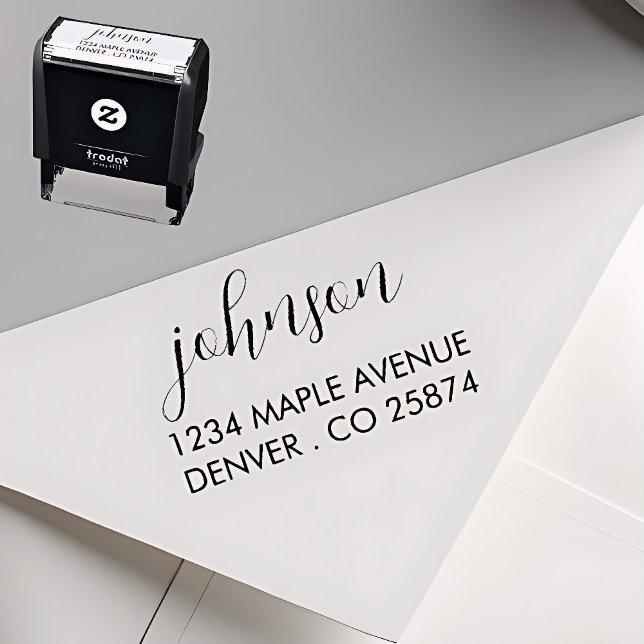 Sello Automático "Minimalist Script Name and Address Self-inking St (Subido por el creador)