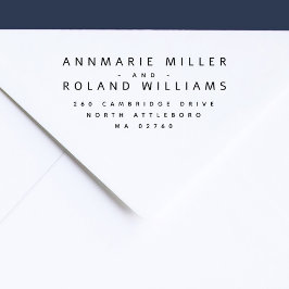 Sello Automático Mínimo Moderno Dos Últimos Nombres Dirección De De