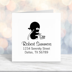 Sello Automático Minúsculo Ninja plegable Origami Dirección 4