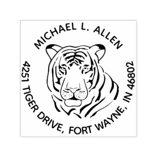 Sello Automático Mirada del poderoso tigre Dirección de devolución