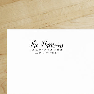 Sello Automático Moda Elegance Moderno Dirección de Retorno Minimal